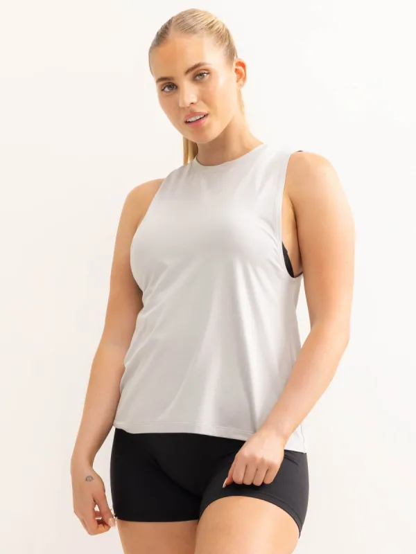 Soft Tech Loose Fit Tank - Grey Marl sold by Ryderwear