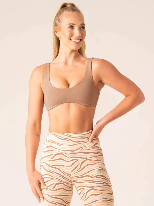 Unstoppable Lounge Bra - Mocha sold by Ryderwear