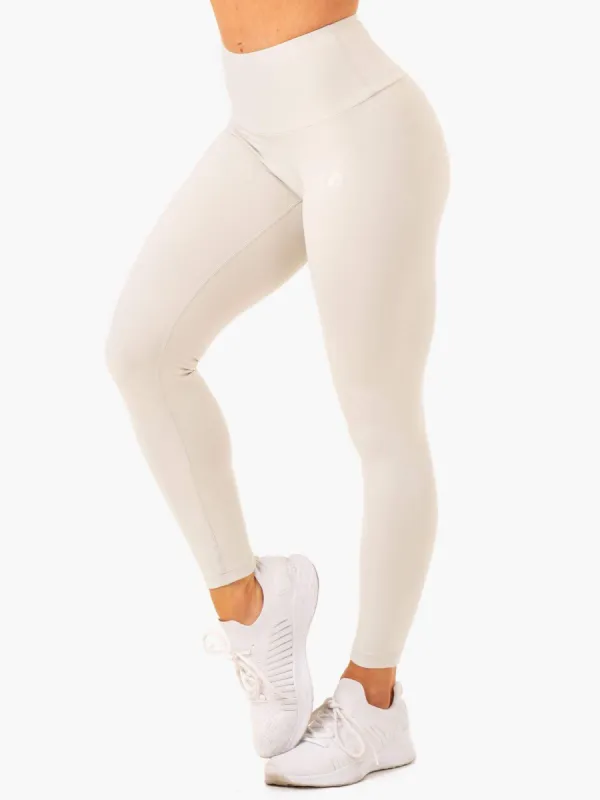 Vital High Waisted Scrunch Leggings - Snow Grey sold by Ryderwear