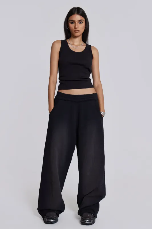 Black Baggy Monster Joggers | Parallel