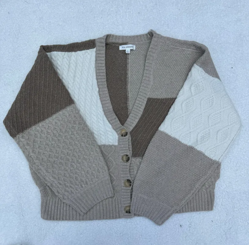 Brown Colorblock Button-Up Sweater sold by Sunkissed Coconut