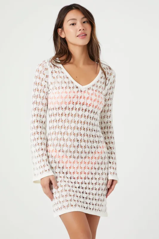 Robe couvre-maillot en tricot de pointelle diaphane sold by Urban Planet