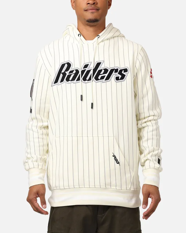 Pro Standard Las Vegas Raiders Pinstripe Hoodie Eggshell/Yellow sold by Culture Kings
