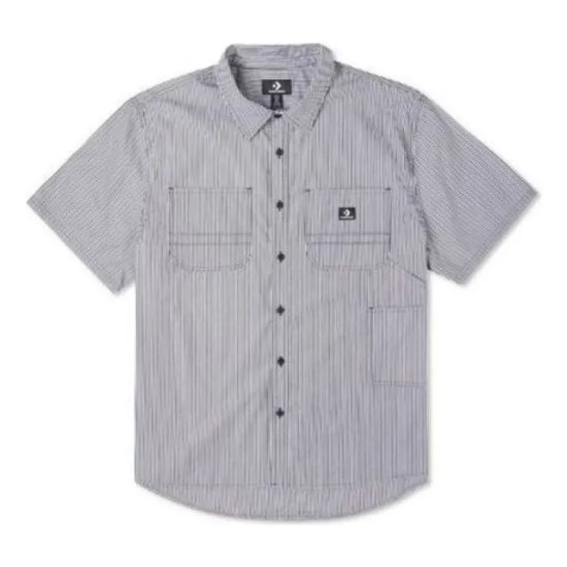 Converse Striped Woven Carpenter Button Down 'Grey' 10023411-A01 sold by KicksCrew