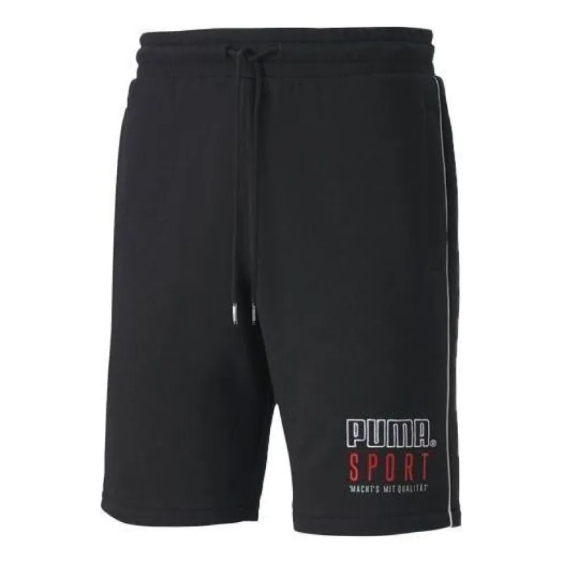 Puma Sport Knitted Shorts 'Black White Red' 598637-01 sold by KicksCrew