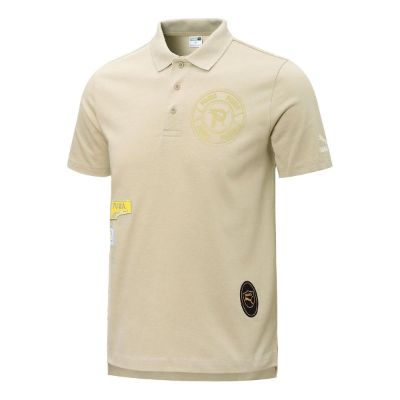 Puma Mix Badge Polo Shirt 'Beige' 537039-64 sold by KicksCrew