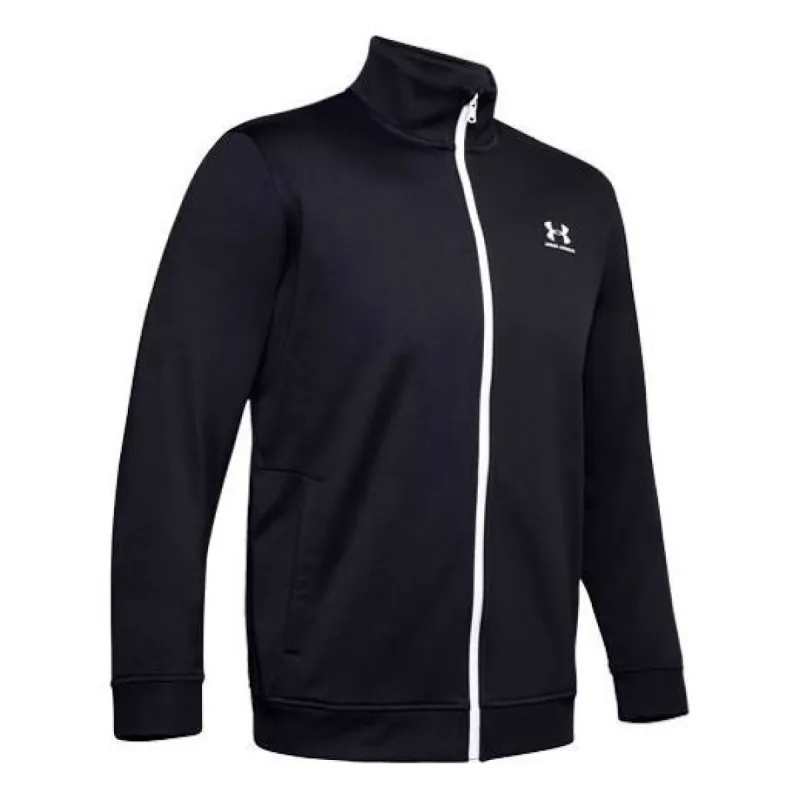 Under Armour Sportstyle Tricot Training Jacket 'Black White' 1329293-002 sold by KicksCrew