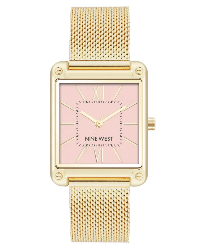 Rectangular Case Mesh Bracelet Watch sold by Nine West