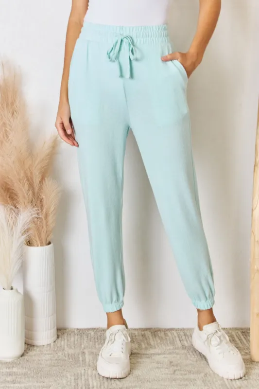 RISEN Full Size Drawstring Ultra Soft Knit Jogger sold by The Dogwood Boutique