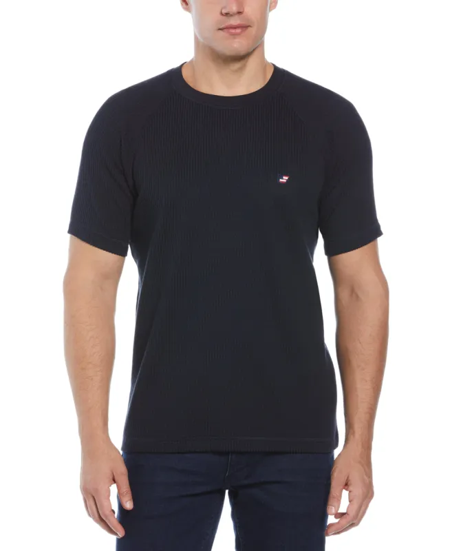 Crew Neck Seersucker Knit Tee sold by Perry Ellis