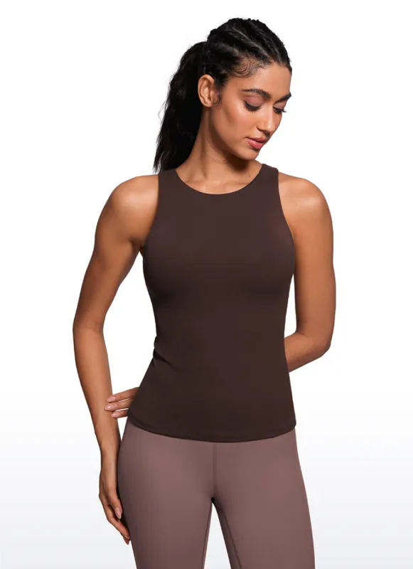 Butterluxe Waist Length Built-in Bra Tanks High Neck sold by CRZ Yoga