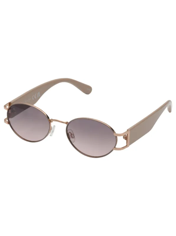 Retro Vintage Metal Oval Sunglasses in Nude sold by Jessica Simpson