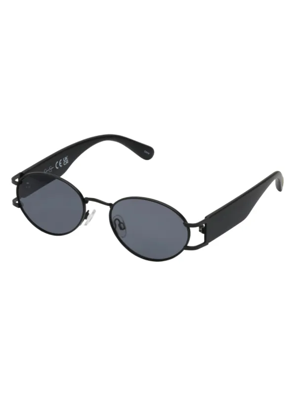 Retro Vintage Metal Oval Sunglasses in Black sold by Jessica Simpson