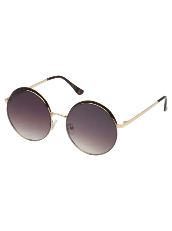 Vintage Round Metal Sunglasses in Gold & Tortoise sold by Jessica Simpson