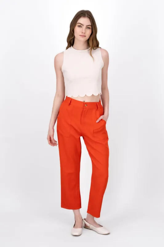 Pantalón Cintura Alta Capri Bolsas sold by Shasa