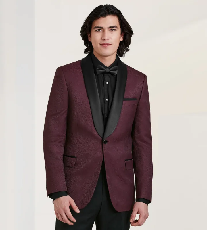 Slim Fit Jacquard Tuxedo Jacket sold by Tip Top