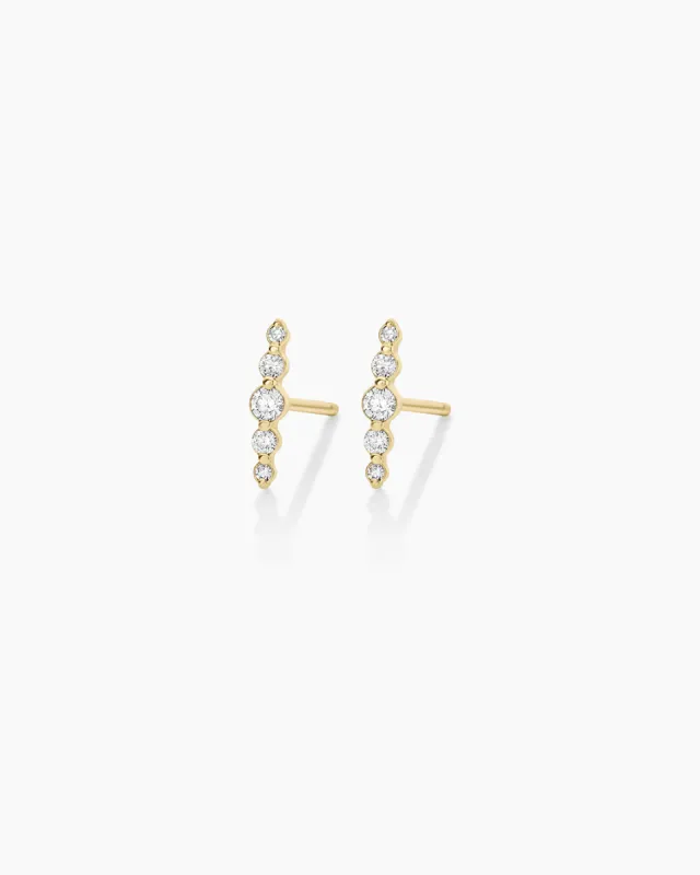 Elle Diamond Row Studs sold by Gorjana