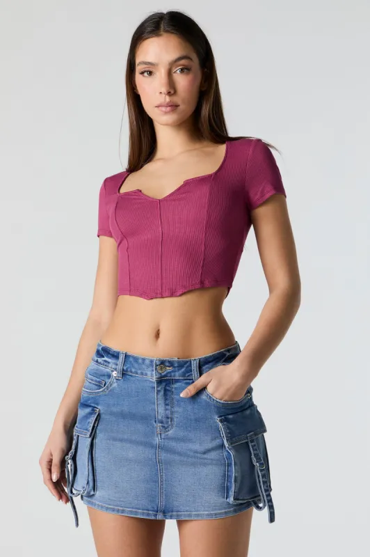 Minijupe cargo en denim avec anneau en D sold by Urban Planet