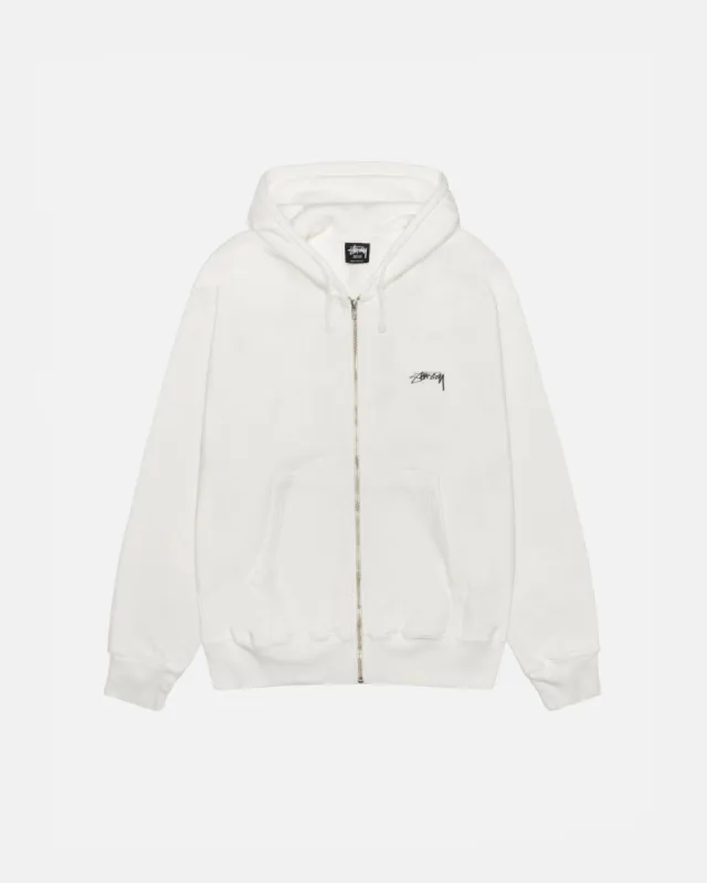 SMOOTH STOCK ZIP HOODIE PIGMENT DYED sold by Stussy