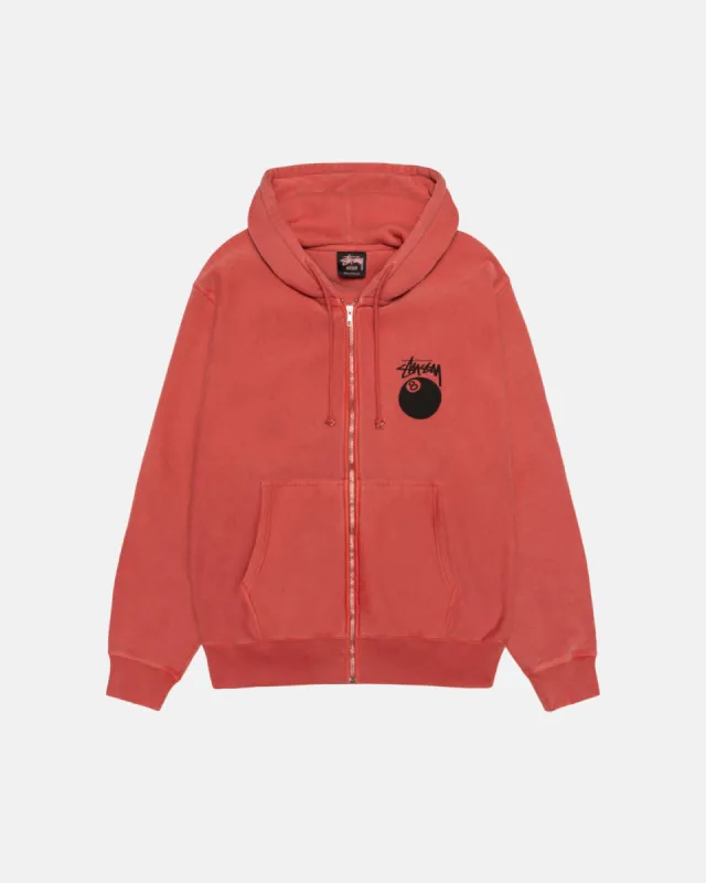 8 BALL ZIP HOODIE PIGMENT DYED sold by Stussy