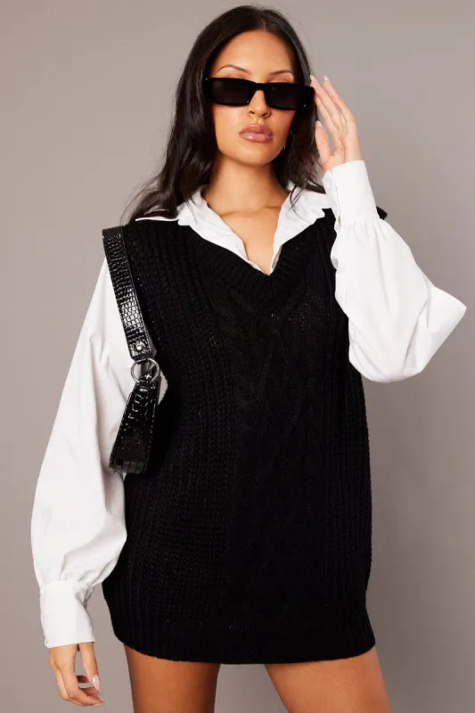 Black Knit Top Jumper sold by Ally Fashion