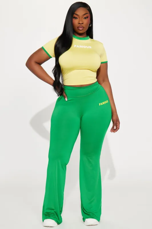 Almost Famous Pant Set - Green/combo sold by Fashion Nova