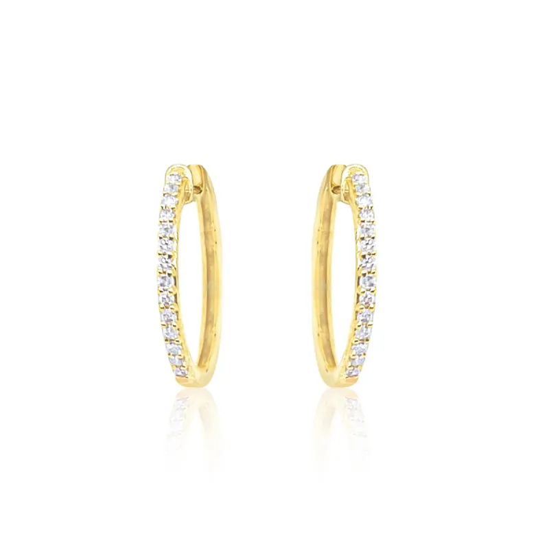 Yellow Gold Diamond Hoops ONLINE EXCLUSIVE sold by Meira T