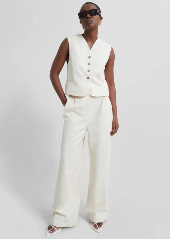 Loulou Studio Idai Pants - Frost Ivory sold by Frankie Shop