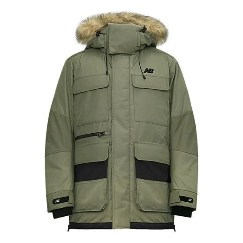 New Balance Warm Winter Down Parka 'Green Black' NP943051-KH sold by KicksCrew