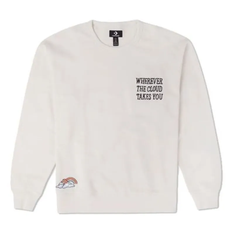 Converse Logo Crewneck 'White' 10025828-A01 sold by KicksCrew
