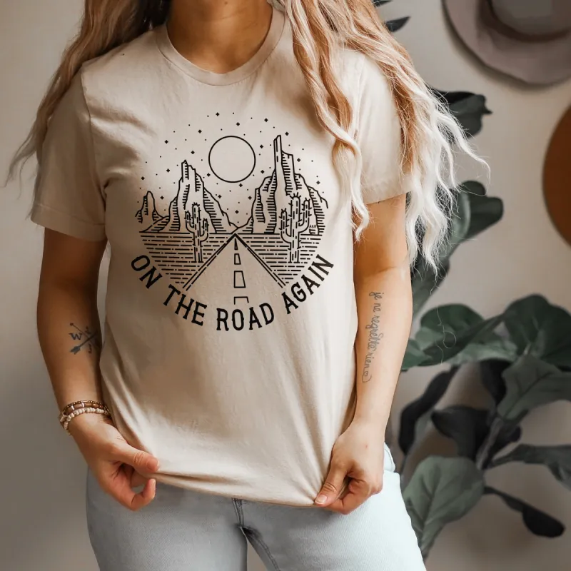 On The Road Again Road Trip Graphic Tee (Wholesale) sold by Alley and Rae