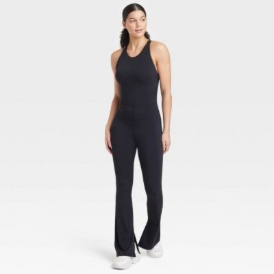 Women's High Neck Flare Long Active Bodysuit - JoyLab™ Black XS sold by Target