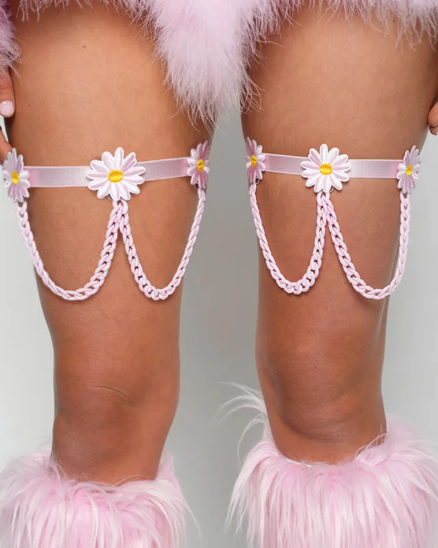 Bare Blossom Chain Pair Leg Garters sold by iHeartRaves