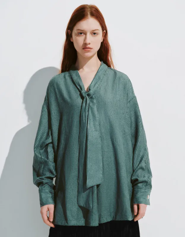 Keyhole Neck Oversized Blouse sold by Urban Revivo