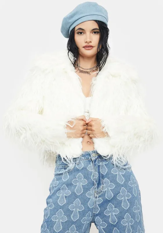 Easy Living Faux Fur Jacket sold by Dolls Kill