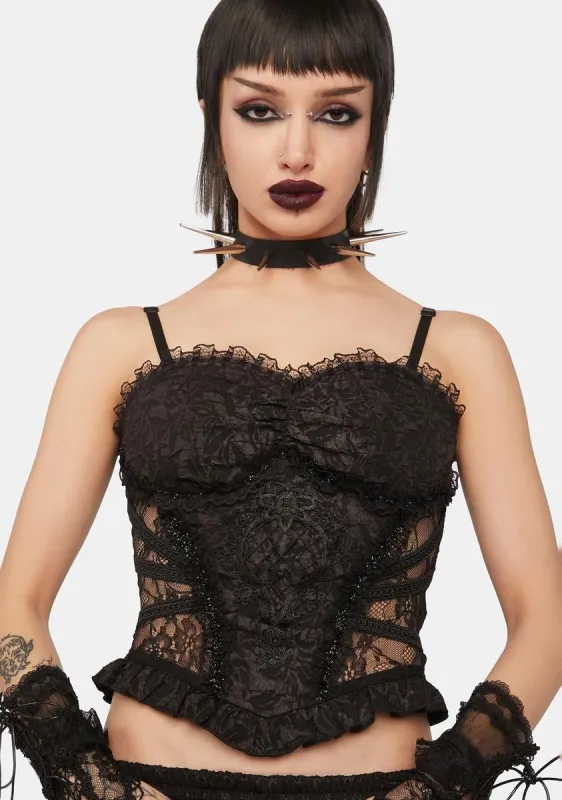 Lace Corset Top sold by Dolls Kill