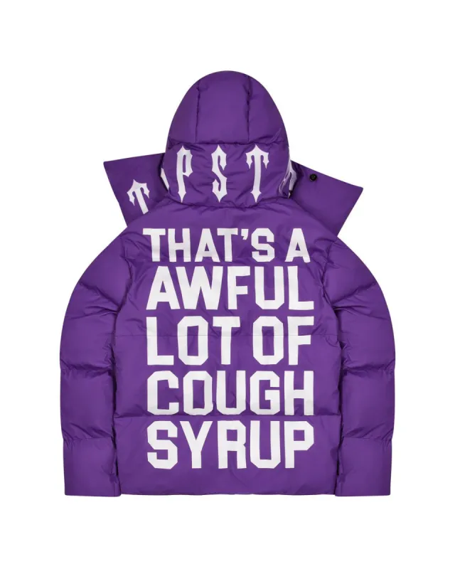 Trapstar x Cough Syrup Irongate Collar Puffer - Purple sold by Trapstar London