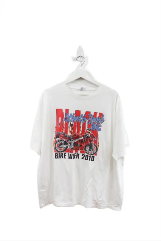X - 2010 Atlantic Beach NC Bike Week Graphic Tee sold by HG Vintage