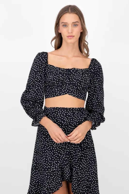 Blusa Estamapdo Polka Dots Con Manga Larga sold by Shasa