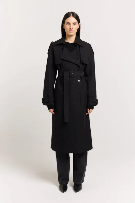 ジャケット・アウター room306contemporary Belted Trench Coat Belted Trench Coat in Drapey Twill