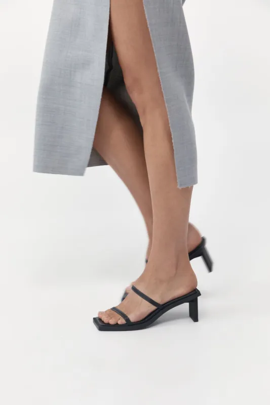 Fine Strap Heel - Black sold by St. Agni