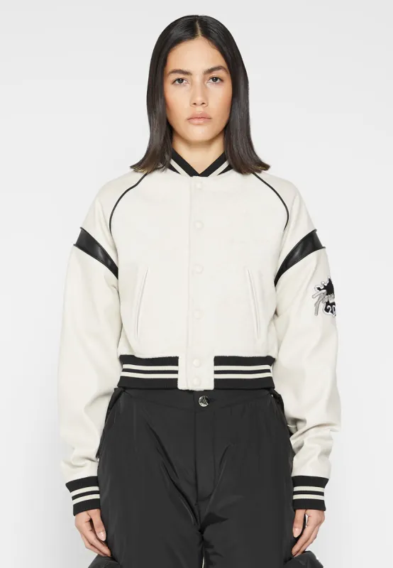 Eiffel Varsity Jacket - Beige sold by Maniere De Voir