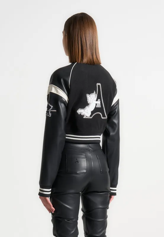 Eiffel Varsity Jacket - Black sold by Maniere De Voir