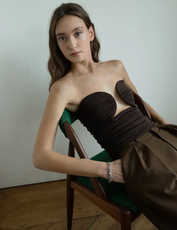 Dominique Bustier Top in Chicory-BESTSELLER sold by Pixie Market