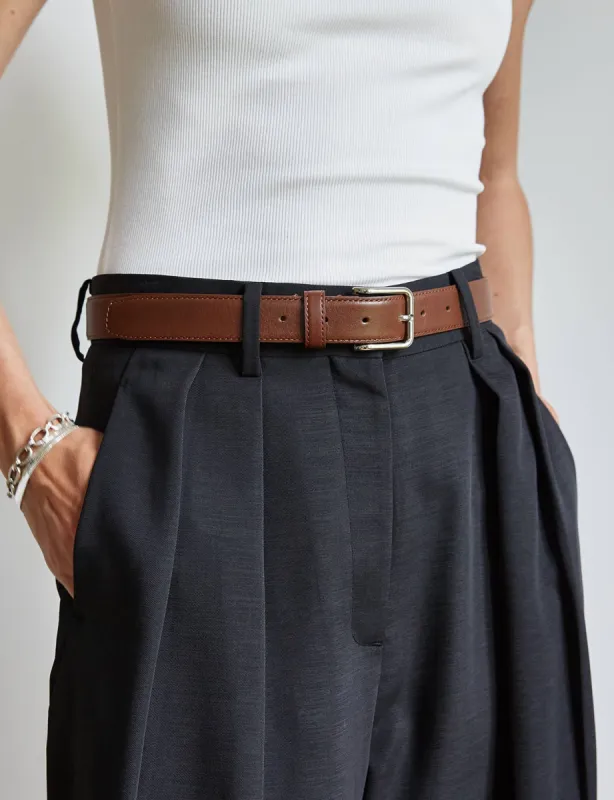 Brown Leather Belt sold by Pixie Market