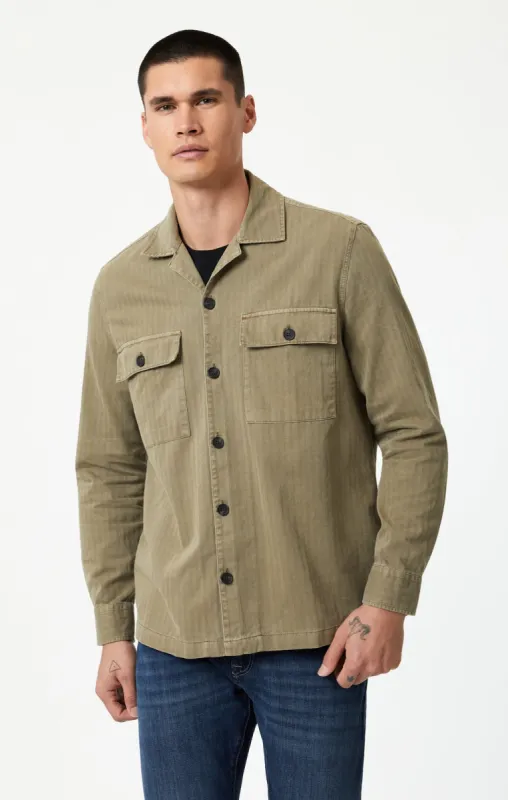 DOUBLE POCKET OVERSHIRT IN MERMAID sold by Mavi