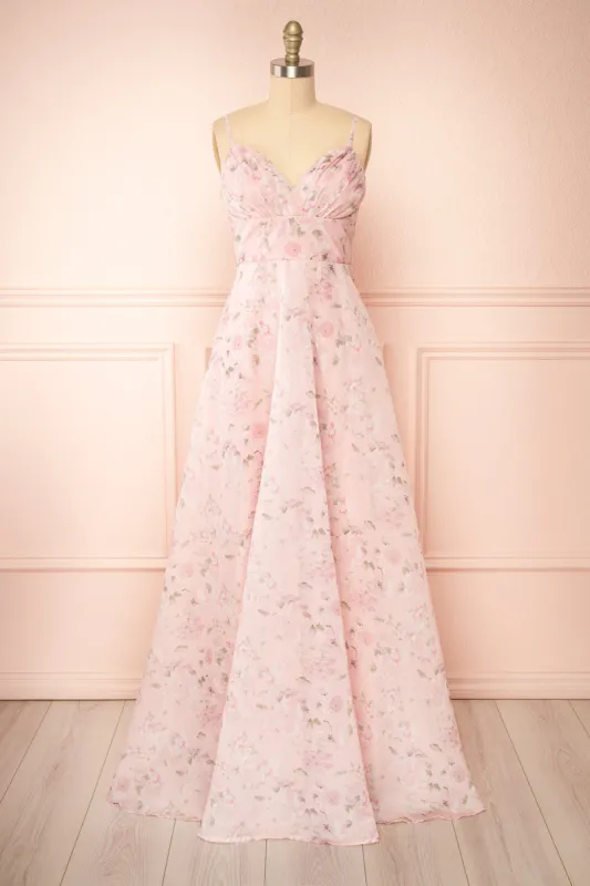 Taeyeon Pink | Floral Maxi Dress sold by Boutique 1861