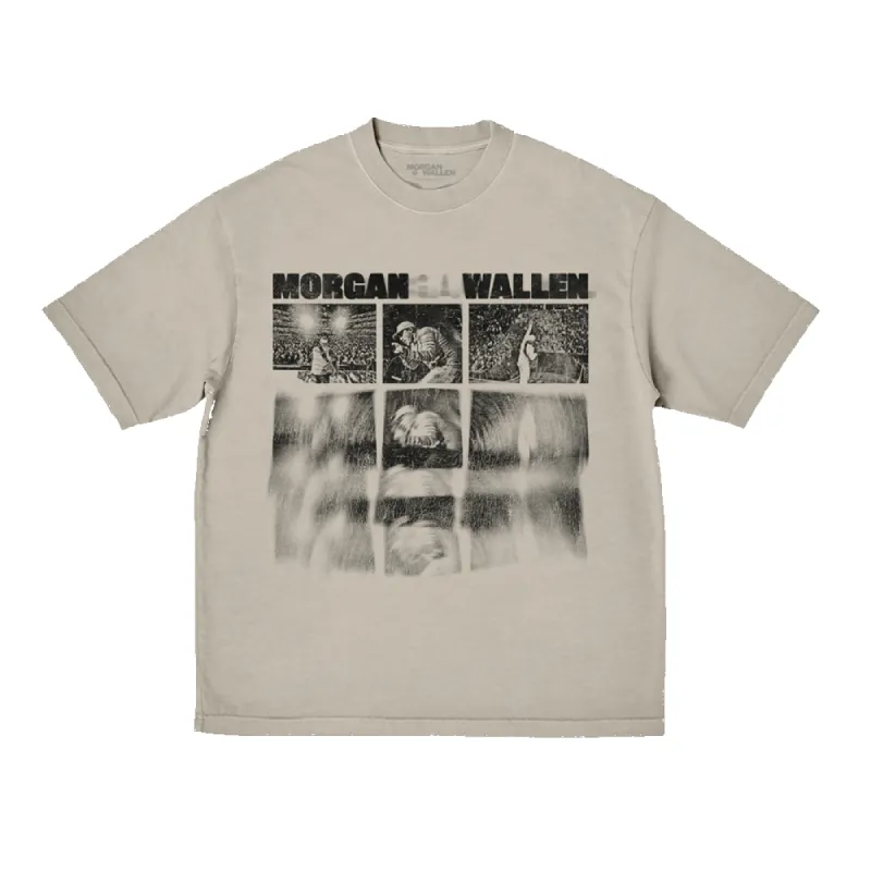 Blurry Live Photo Cream T-Shirt sold by Morgan Wallen