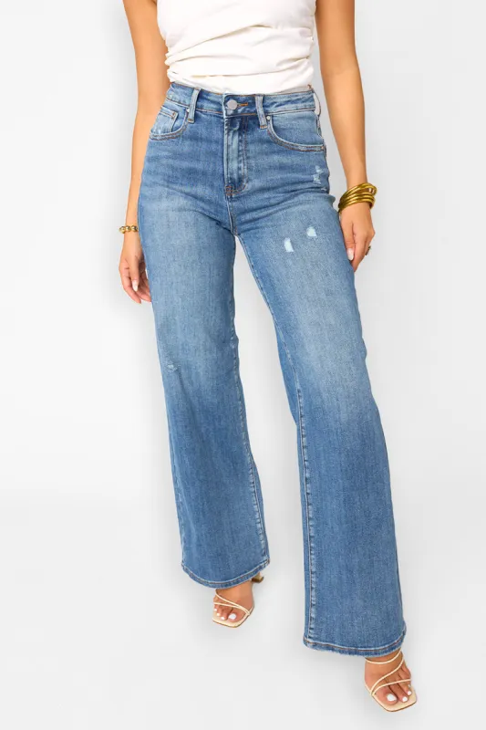 RISEN High Waist Wide Leg Jeans sold by Buddy Love