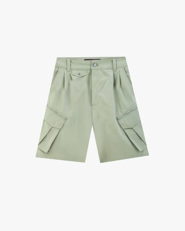 LANZAROTE CARGO SHORTS PALE GREEN sold by Nude Project